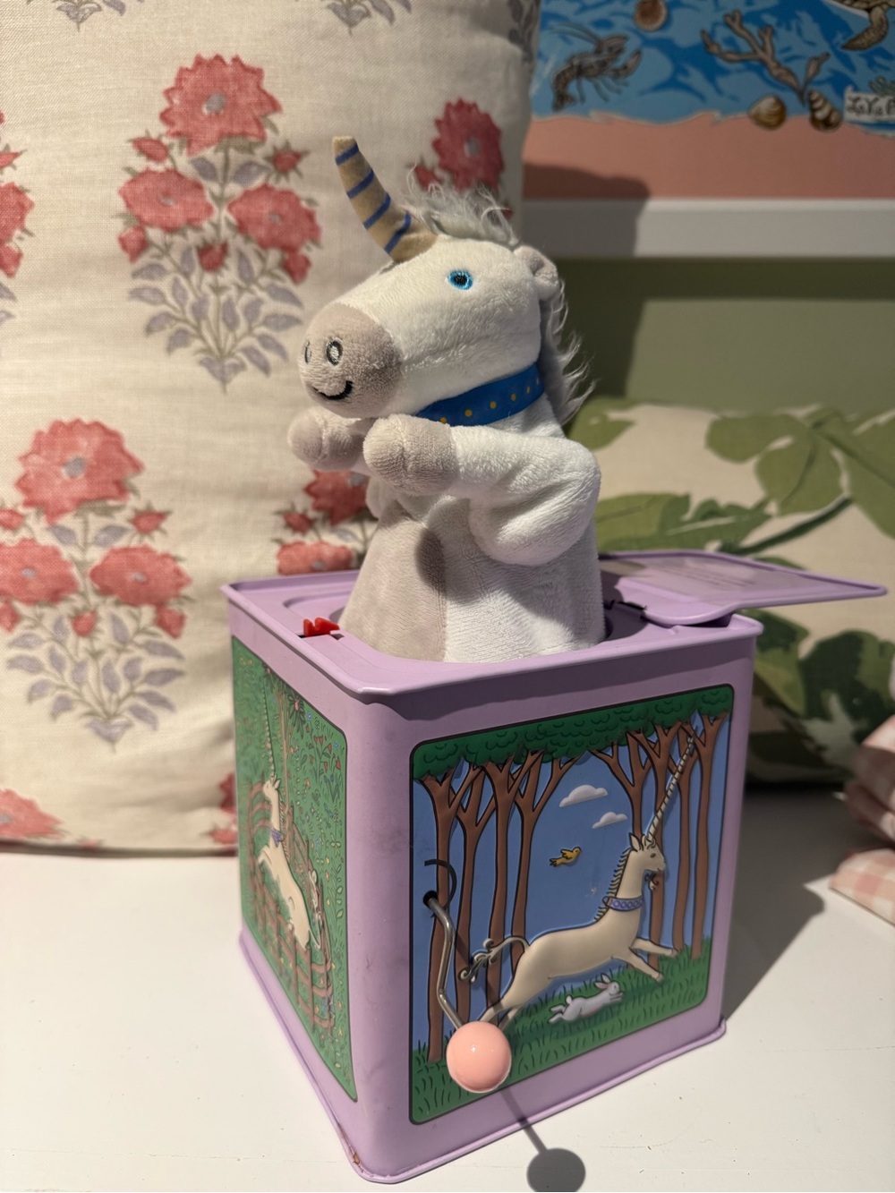 The MET Unicorn Jack-in-the-Box Toy